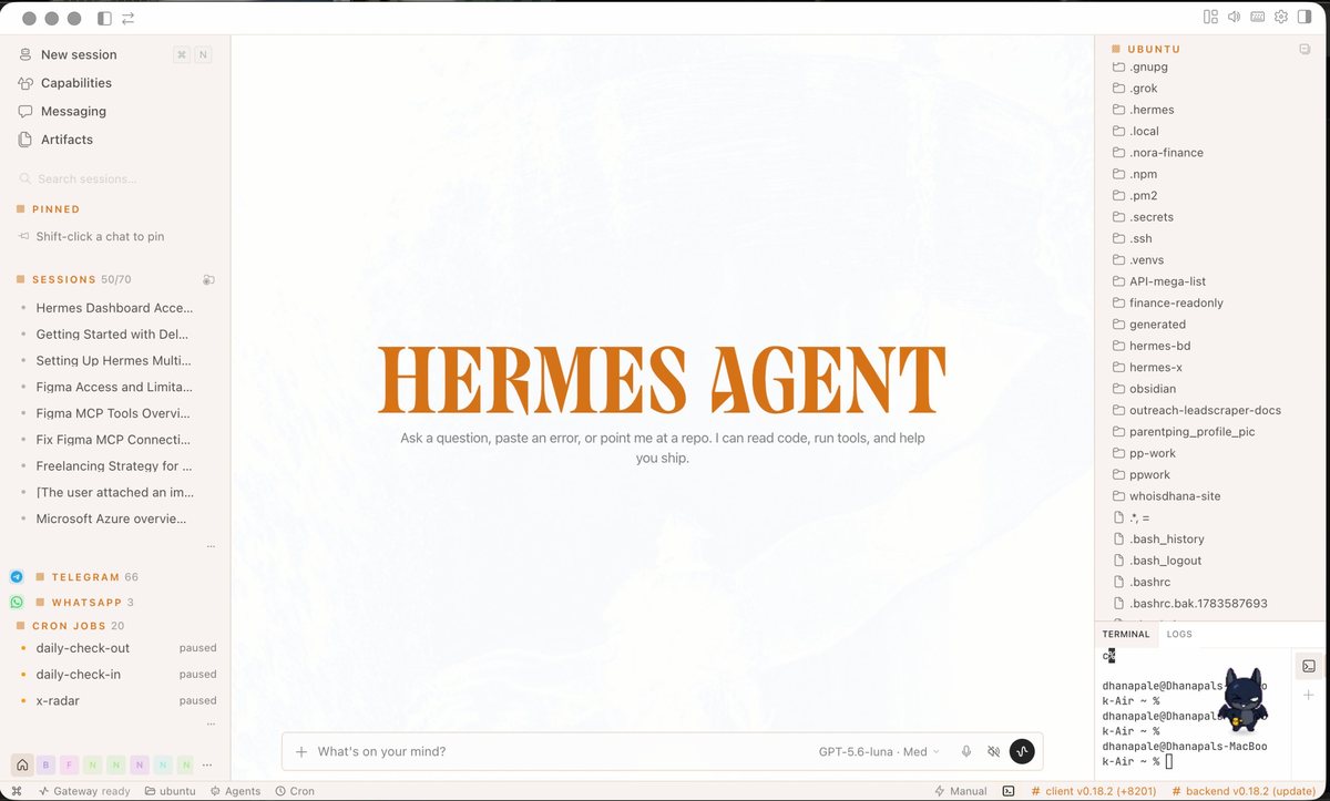 Hermes Agent Infrastructure screenshot